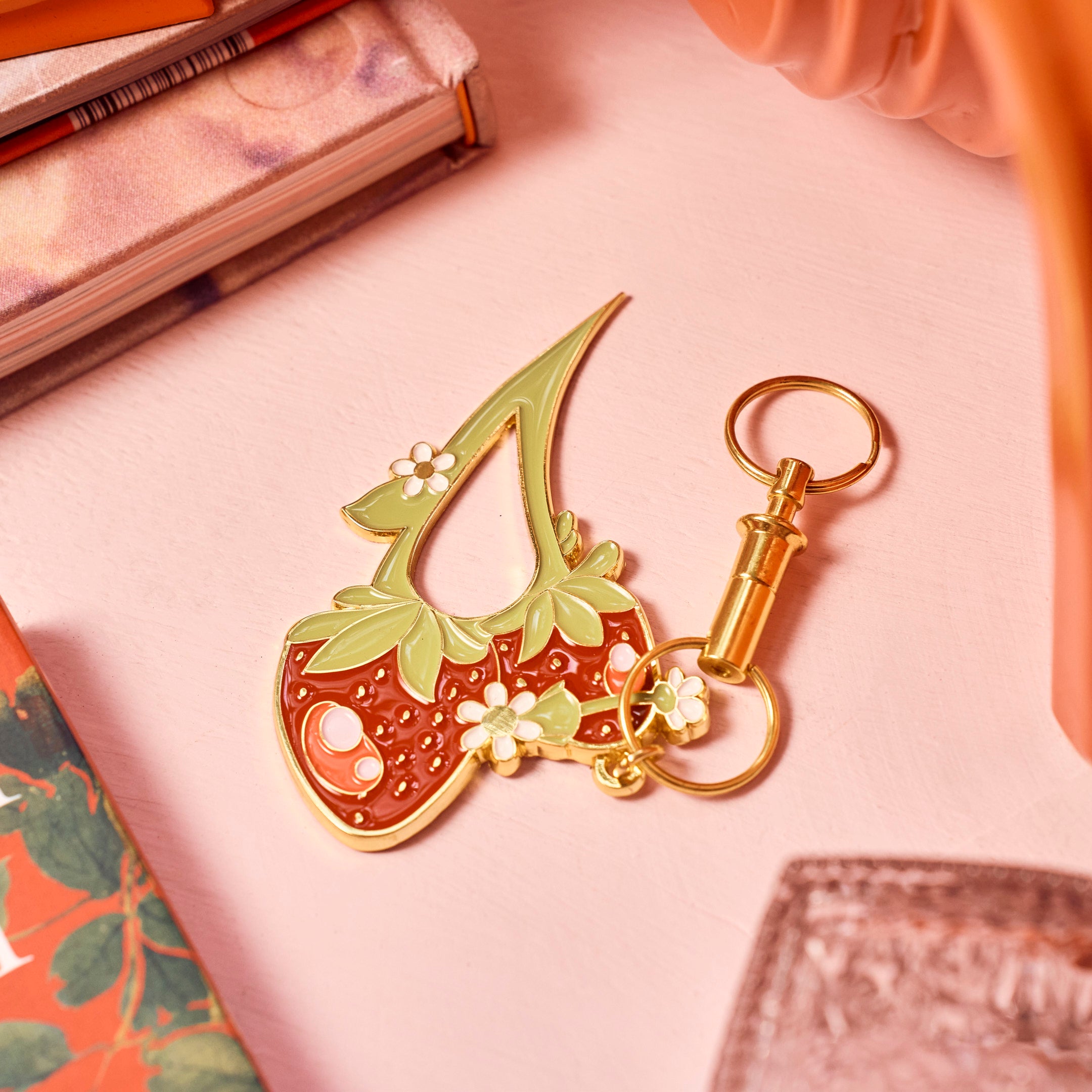 Strawberry Defense Keychain